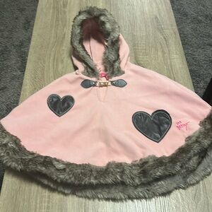 Girls Betsey Johnson hooded cape. Like new